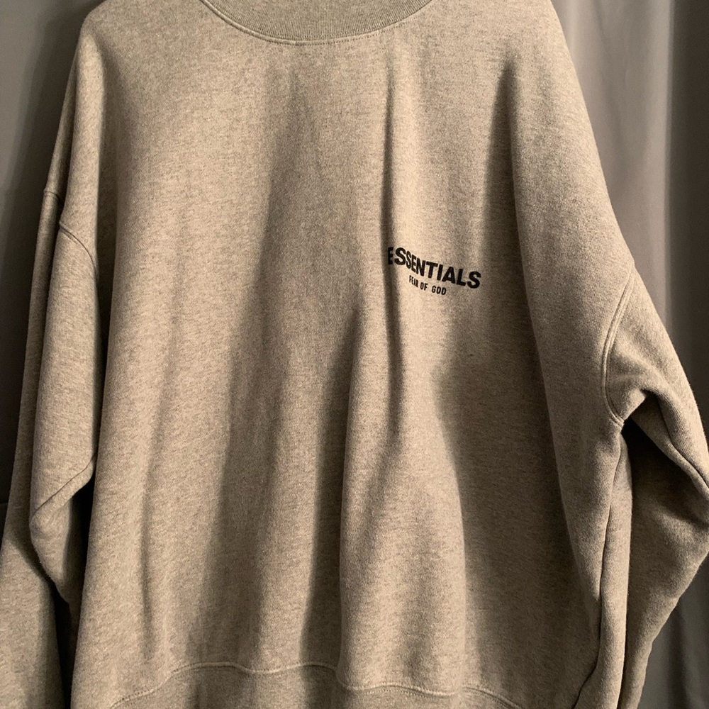 Essentials Light Beige Crewneck Sweater